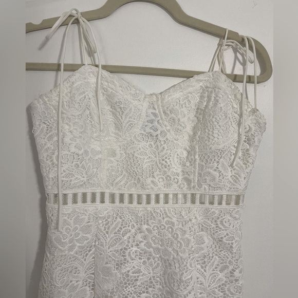 FOREVER 21 - Women's White Lace Mini Dress Size Small S - Picture 6 of 11
